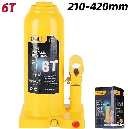 Бутылочный домкрат Deli DQ71006 6т