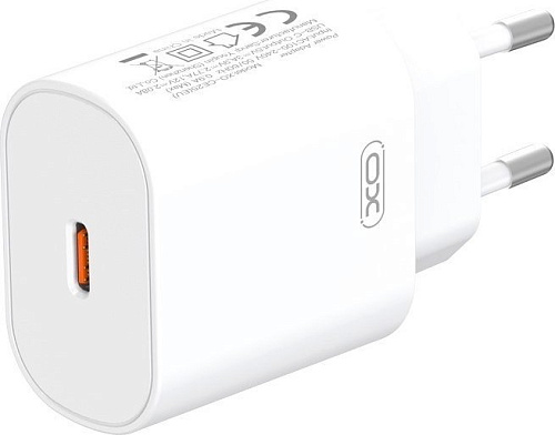 Сетевое зарядное XO CE25 USB Type-C (белый)