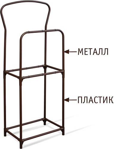Стойка для одежды Sheffilton SHT-SUR3 189701 (коричневый муар/коричневый)