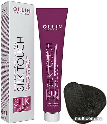 Крем-краска для волос Ollin Professional Silk Touch 3/0 темный шатен