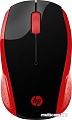 Мышь HP 200 (черный/красный)