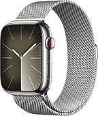 Умные часы Apple Watch Series 8 LTE 45 мм (корпус из нержавеющей стали, серебристый/миланский серебристый)
