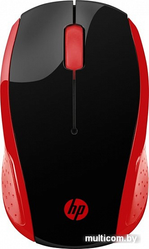 Мышь HP 200 (черный/красный)