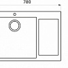 Кухонная мойка AKS Прямоугольная 78x48 левая (графит)