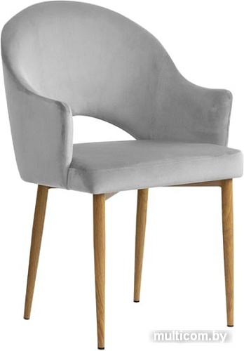 Стул-кресло Atreve Amber (серебристый/дуб)