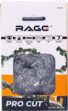 Цепь для пилы Vira Rage PRO Cut 56зв 400мм 3/8 1.3 L56-3/8-1.3 594756