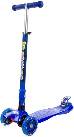 Двухколесный детский самокат Полесье Со складной ручкой 0072C 94438 (синий)