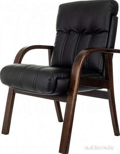 Офисный стул Бюрократ T-9932W-CF-Eco (черный, экокожа)