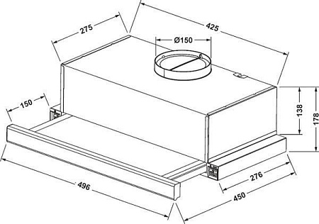 Кухонная вытяжка Monsher Tele II 50 GB