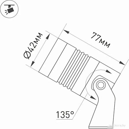 Уличный накладной светильник Arlight ALT-RAY-R42-5W Warm3000 (RAL 6010, 25 deg, 230V) 042661
