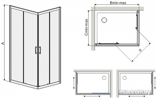 Душевой уголок Sanplast KN/TX5b-80x100-S sbW0