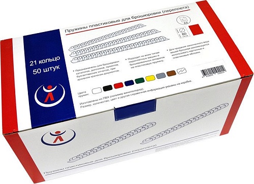 Пластиковая пружина для переплета РеалИСТ Пластик 32 мм (черный)