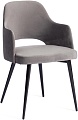 Стул с подлокотниками TetChair Valkyria mod. 718 (серый barkhat 26/черный)