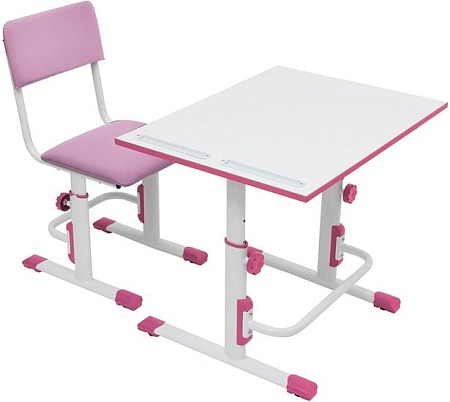 Стул Polini Kids City/Smart S (белый/розовый)