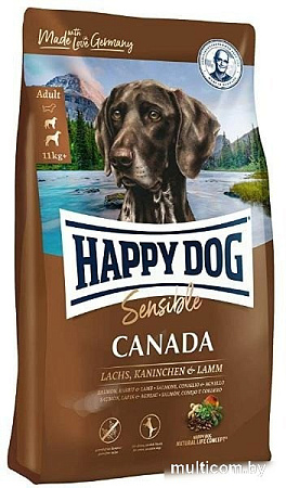 Сухой корм для собак Happy Dog Sensible Canada (с лососем, кроликом, ягненком) 11 кг
