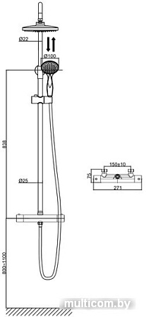 Душевая система D&K DA2123701B10