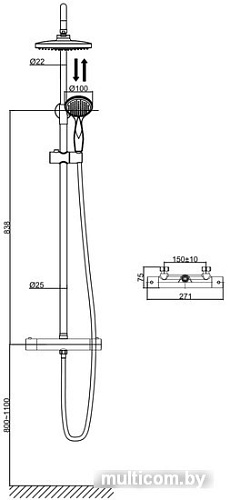Душевая система D&K DA2123701B10