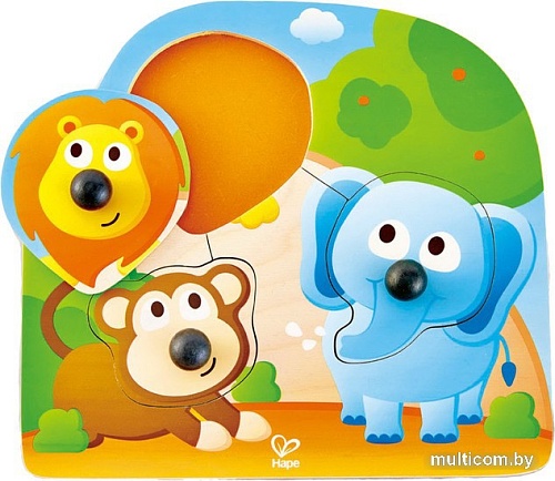Мозаика/пазл Hape Большие носы. Джунгли E1310