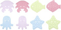 Комплект ковриков для купания Roxy Kids Sea Animals Soft Colors RBM-008-SA (8 шт)