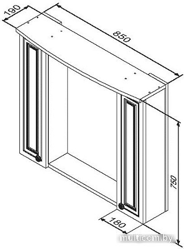 AM.PM Шкаф с зеркалом Palace One 85 M41MPX0851WG (белый глянец)