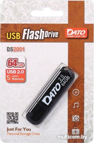 USB Flash Dato DS2001 64G (черный)