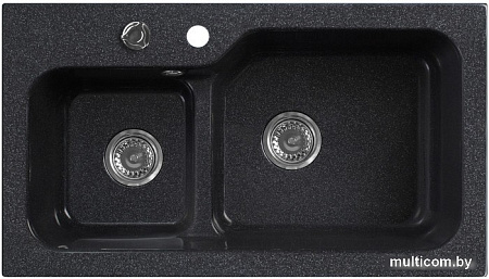 Кухонная мойка Belux SG-REC-DUO 8045 (черный)