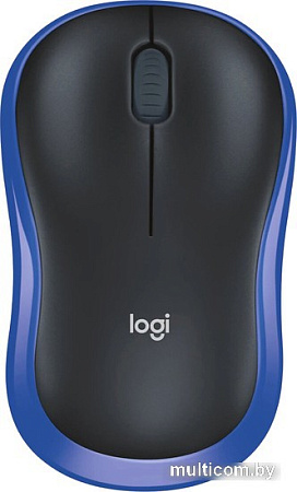 Мышь Logitech M186 (черный/синий)