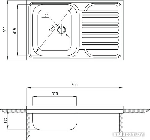 Кухонная мойка Deante Tango ZM5 011L (правая, сатин)
