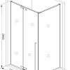 Душевой уголок Aquanet Ideal 120x90мм AE-AXC92MB-S-B (прозрачный/черный матовый)