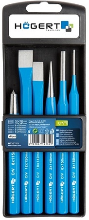 Набор зубил Hogert Technik HT3B710 (6 предметов)