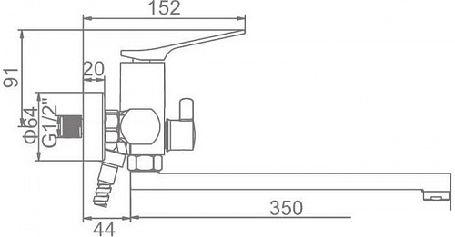 Смеситель Ledeme L2275B