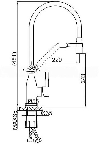 Смеситель FRAP F4497-9