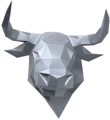 PaperCraft PAPERRAZ Бык Алеша PP-1BUL-SLV (серебристый)