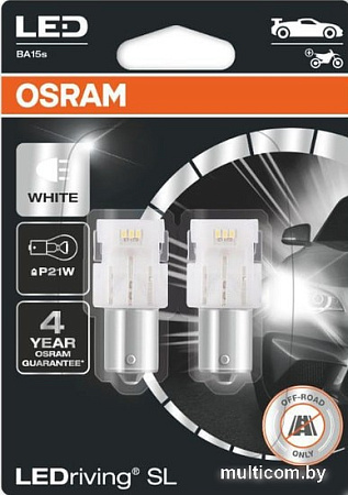 Светодиодная лампа Osram P21W LEDriving White Gen3 2шт