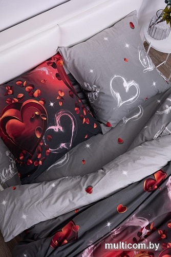 Постельное белье Миланика Пламя 1.5сп (поплин)