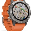 Умные часы Garmin Fenix 6 Sapphire (титановый/оранжевый)