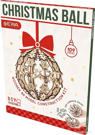 Сборная модель Eco-Wood-Art Новогодний шар
