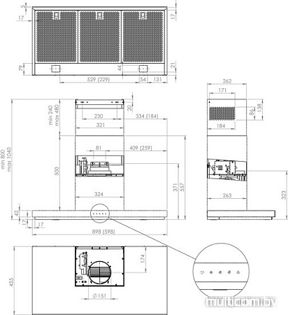 Кухонная вытяжка Gorenje WHT943E4XBG