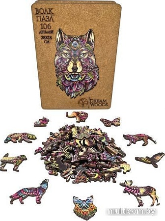 Пазл Dream Woods Волк P-009 (106 эл)