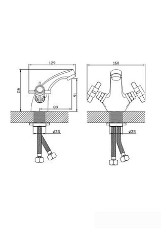 Смеситель Diadonna D84-110352J