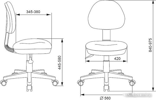Компьютерное кресло Бюрократ KD-3 (розовый TW-13A/пластик белый)