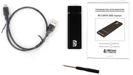 Бокс для накопителей M.2 AgeStar 3UBNF5C (черный)