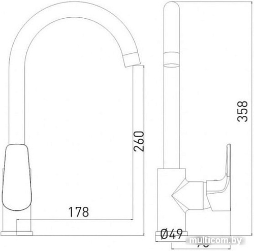 Смеситель Gross Aqua Evo 3118297MB-В02