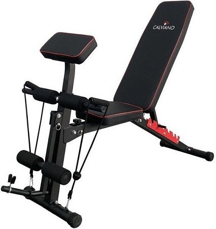 Силовая скамья Calviano 1003 (черный/красный)
