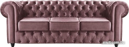Диван Brioli Честерфилд трехместный (микровелюр, В38 лиловый)