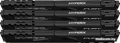 Оперативная память HyperX Fury 4x4GB DDR4 PC4-19200 HX424C15FB3K4/16