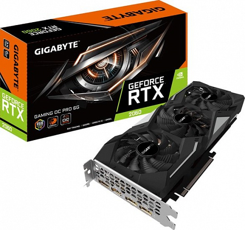 Видеокарта Gigabyte GeForce RTX 2060 6GB GDDR6 GV-N2060GAMINGOC PRO-6GD (rev. 2.0)