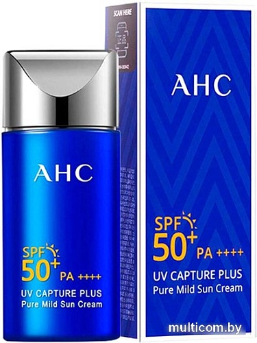 Крем солнцезащитный AHC Легкий-UV Capture Plus Pure Mild Sun Cream SPF 50+ PA++++ (50 мл)