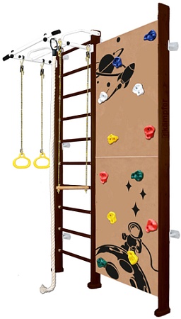 Детский спортивный комплекс Kampfer Jungle Wall Boy (стандарт, шоколадный/белый антик)