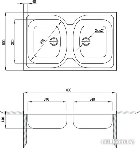 Кухонная мойка Deante Tango ZM5 3200 (оформление)